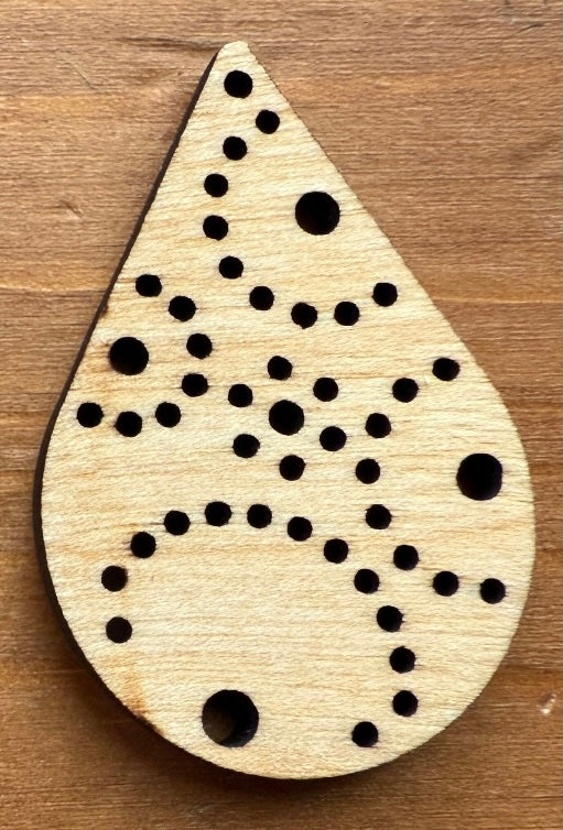 Wood Pendant/Earrings to Embroider