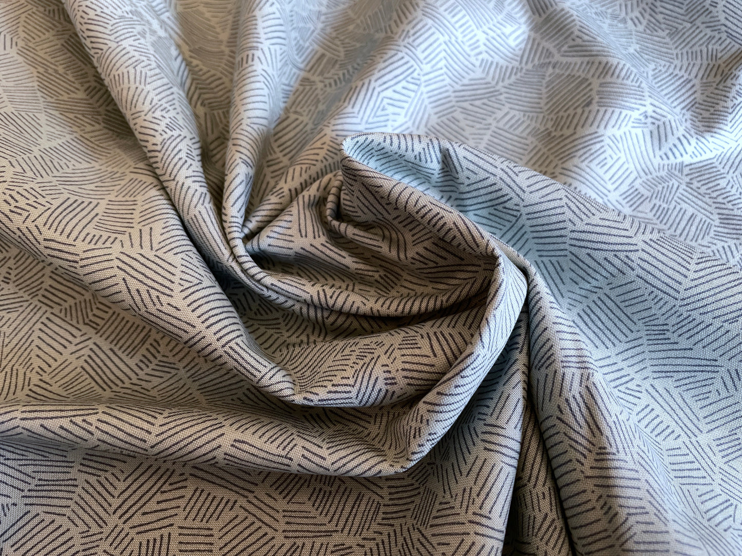 100% Cotton - Quilting Weight - Light Blue Crosshatch