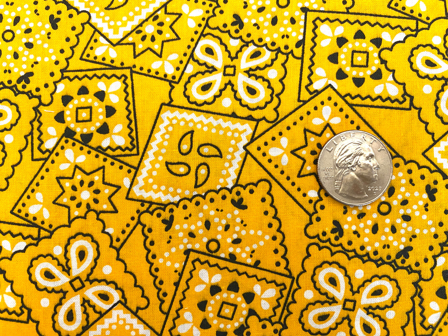 100% Cotton - Quilting Weight - Banana Bandana