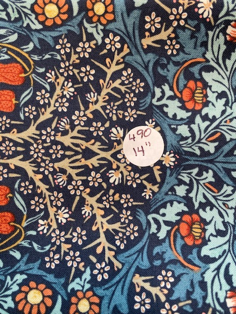 William Morris Cotton Remnant "Blackthorn" 14" #490