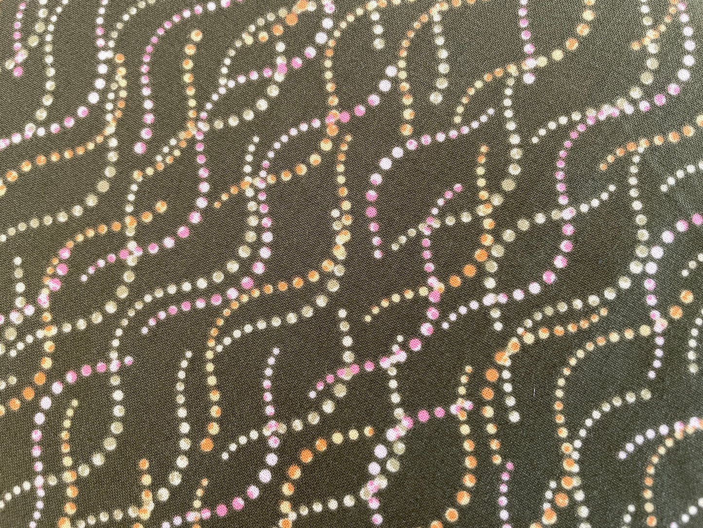 100% Cotton - Quilting Weight - Olive River of Dots