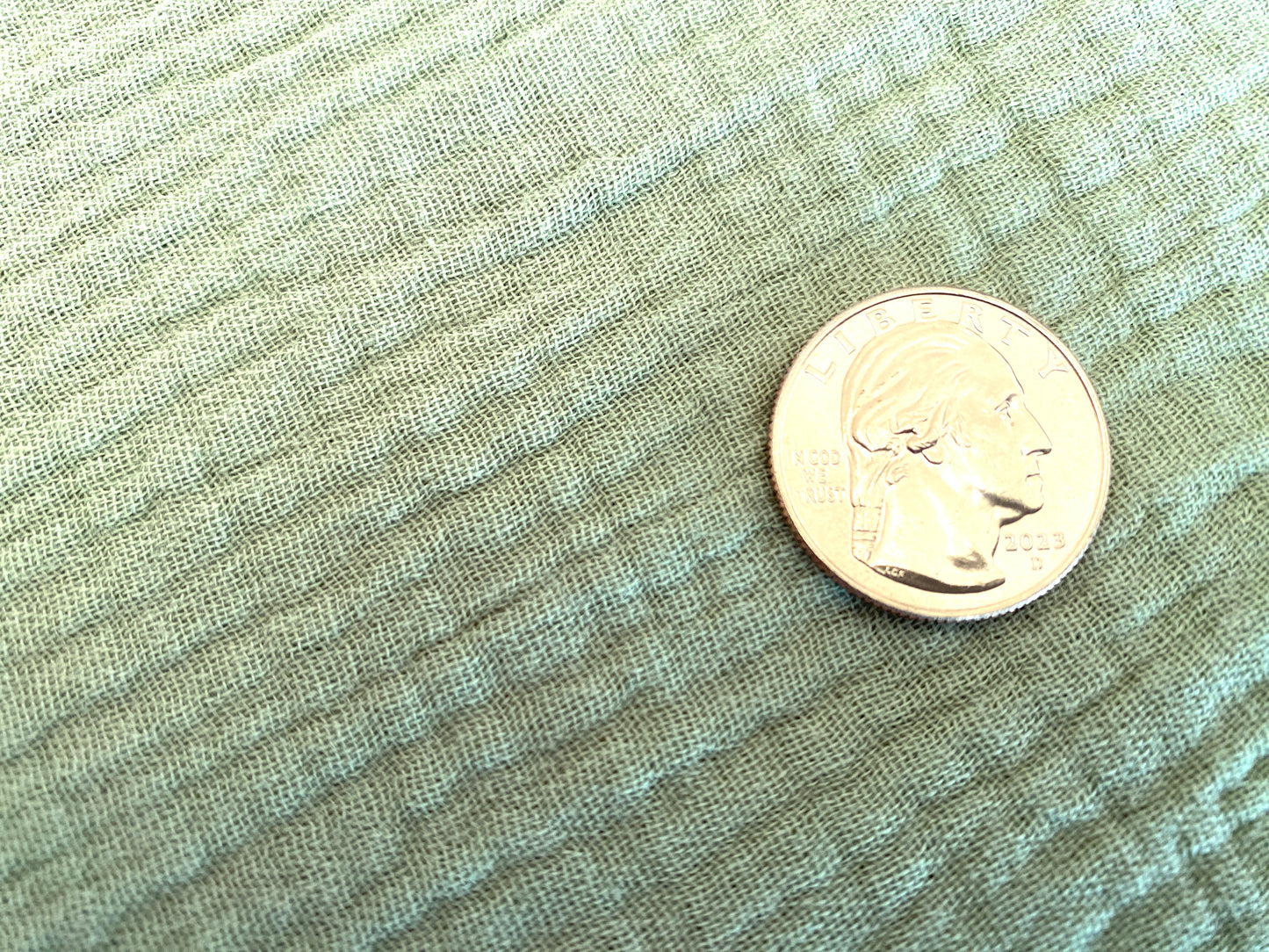 100% Cotton Double Gauze - Pale Sage