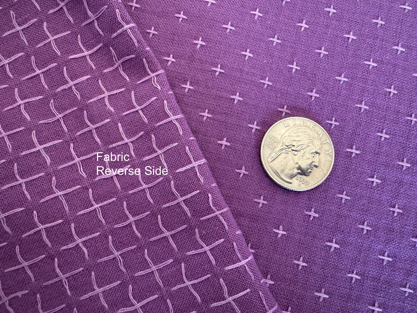 Grape Mousse Tiny Xs - Yarn-Dyed Dobby Weave - 100% Cotton