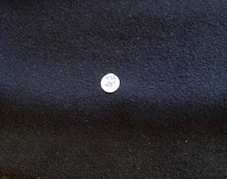 Wool Coating Remnant- Black 23" #432