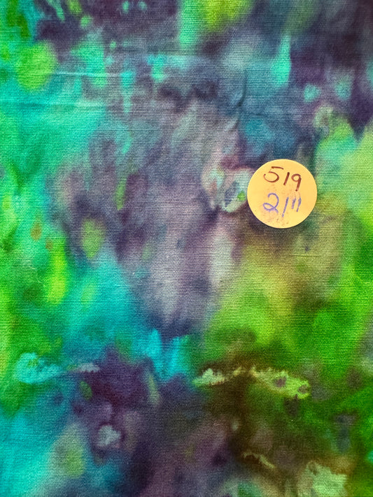 Remnant Cotton Batik "Peacock Soup" 21" #519
