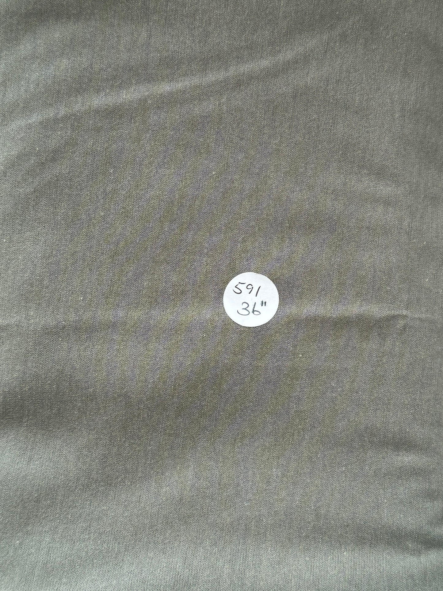 Remnant - Organic Cotton Soy Spandex Jersey- Olive Green 36" #591