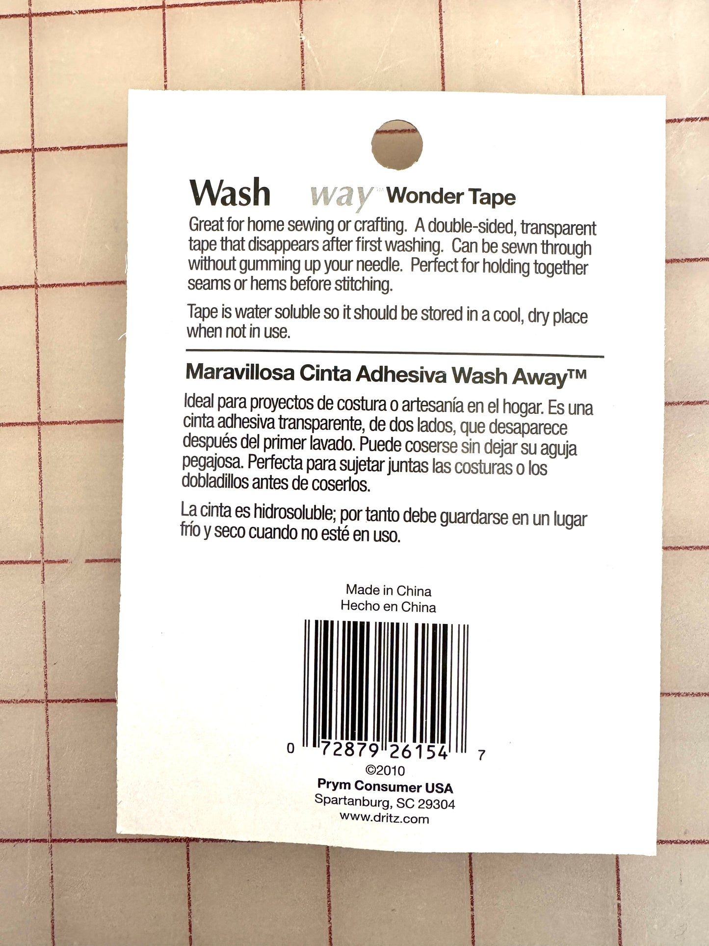 Wash-Away Wonder Tape 1/4"