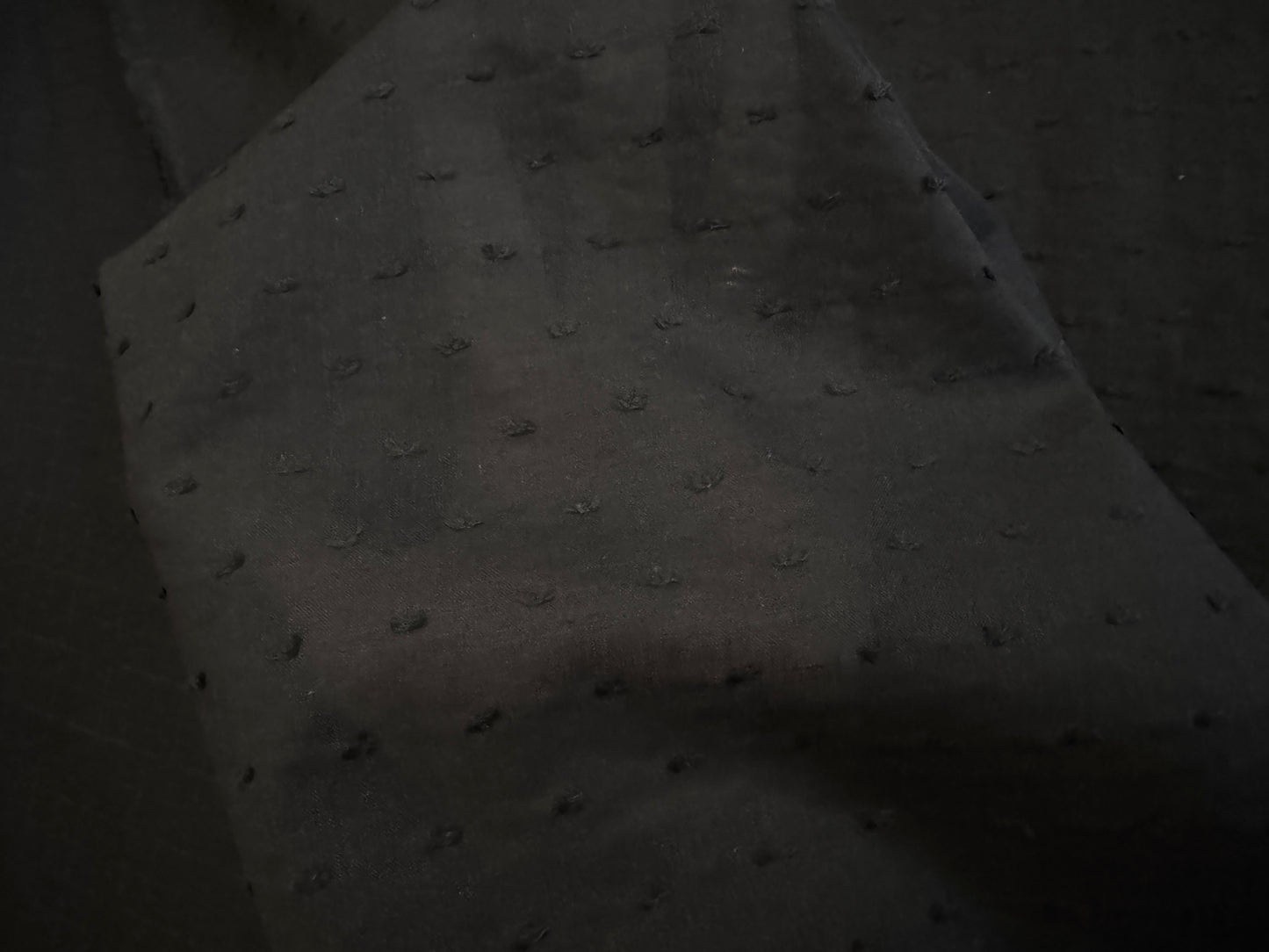 100% Cotton Dotted Swiss - in BLACK!