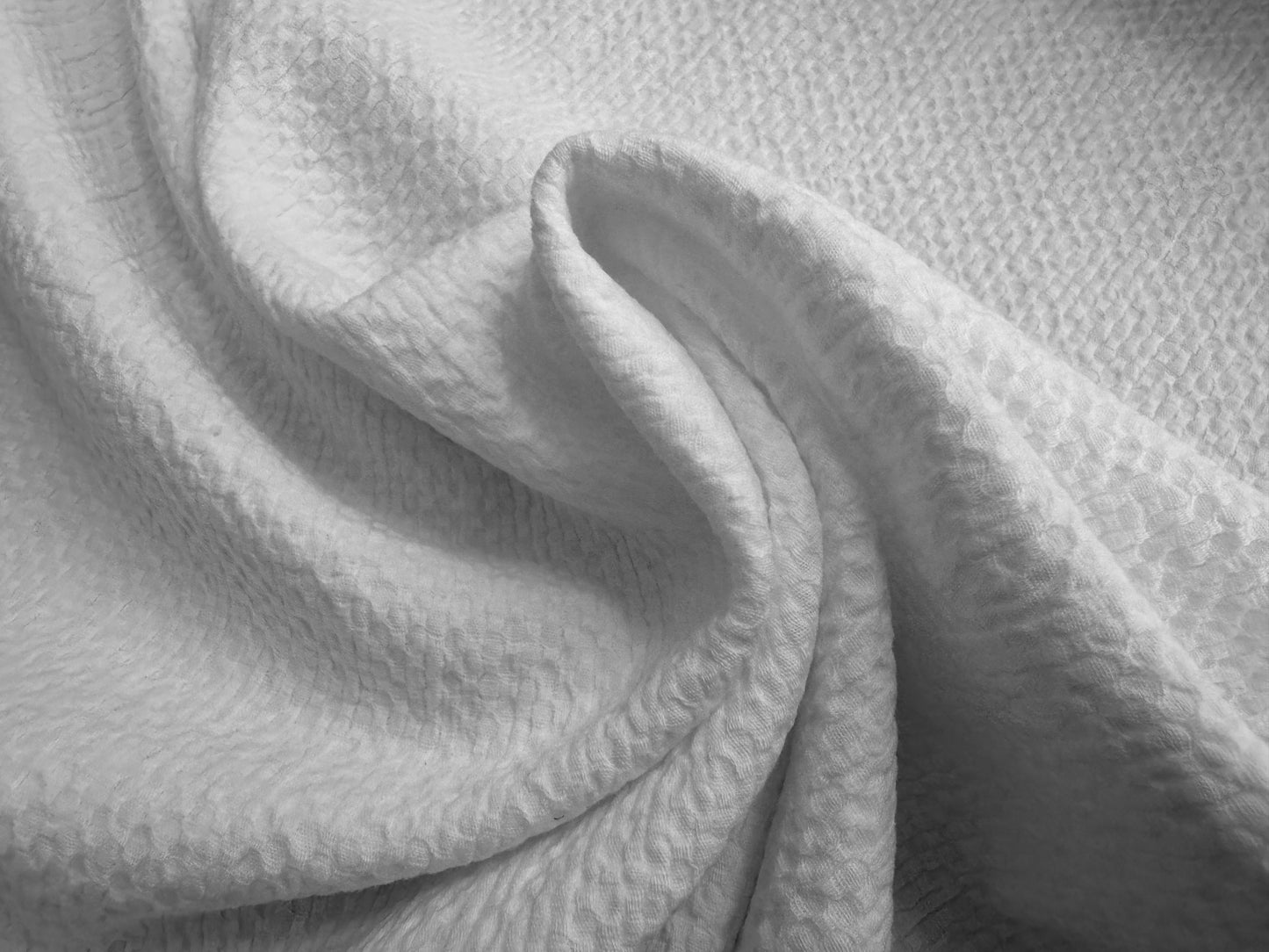 Tiny Honeycomb Cotton- Pure White