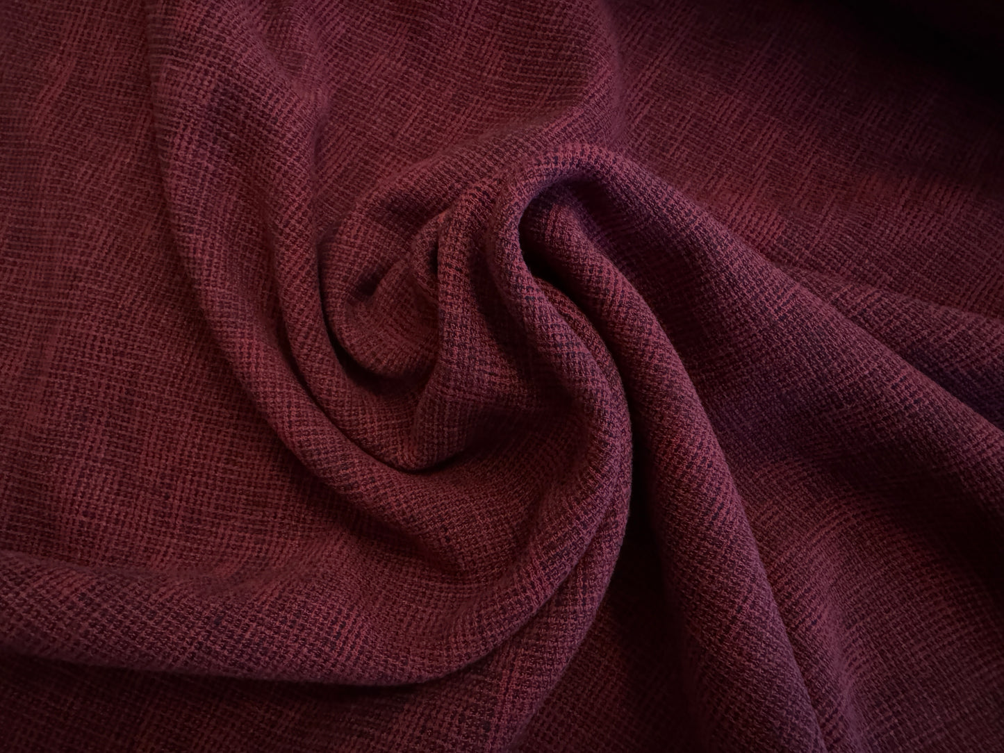 100% Cotton Nano Waffle - Black Cherry
