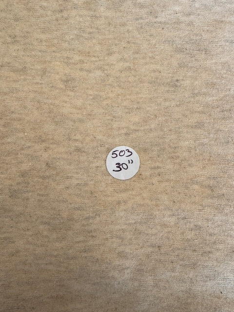Bargain Jersey- Cotton Lycra Remnant "Oatmeal Heather" 30" #503