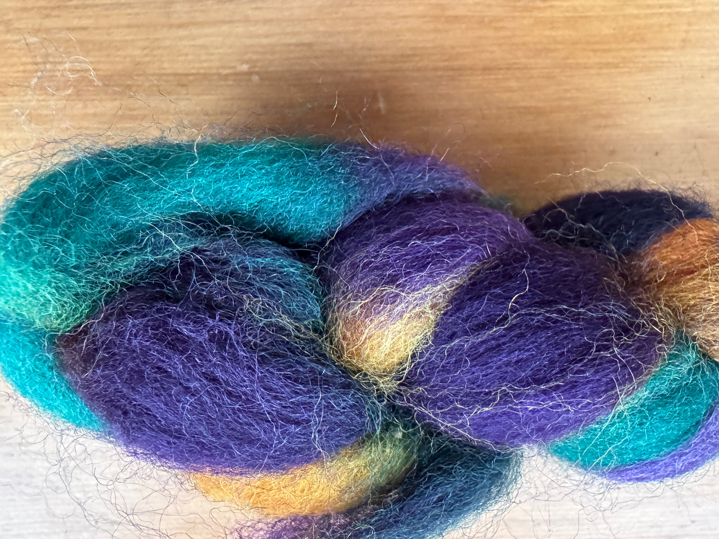 100% Wool Roving - Earth - Space Dyed