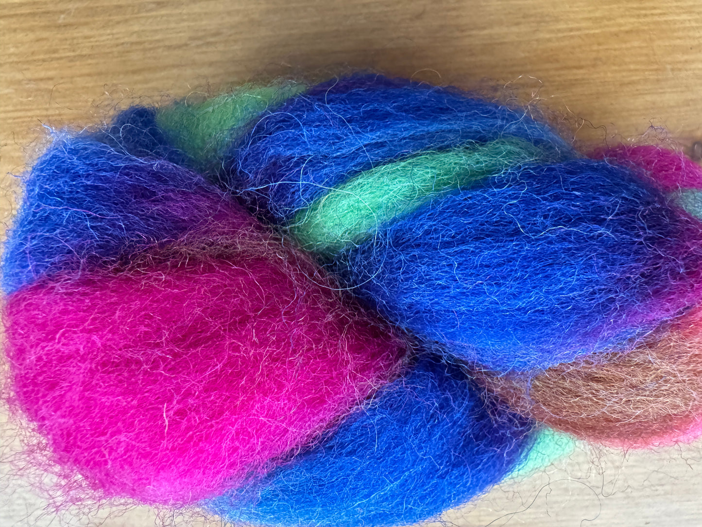 100% Wool Roving - Mercury - Space Dyed