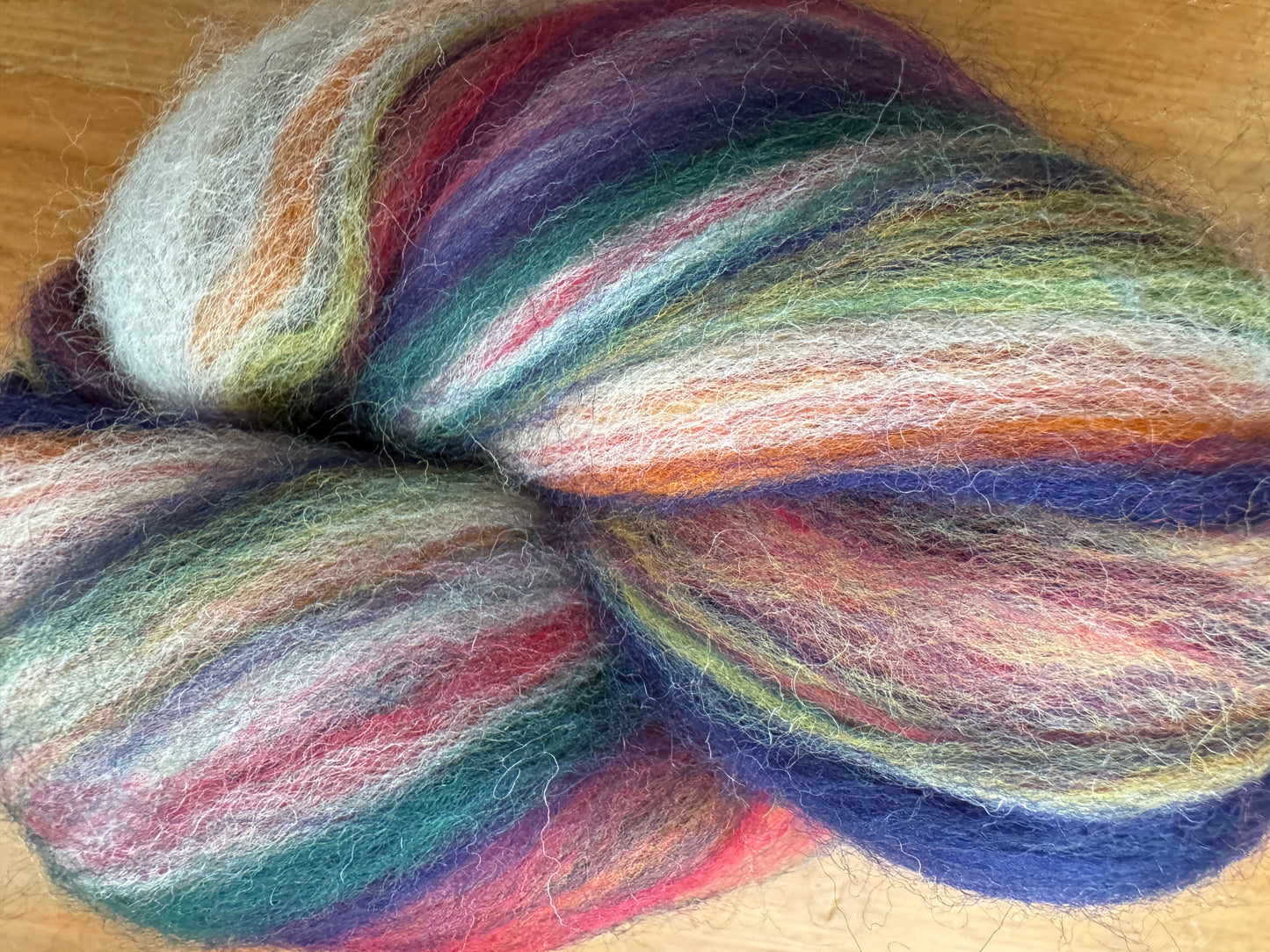 100% Merino Wool Roving - Granada - Variegated