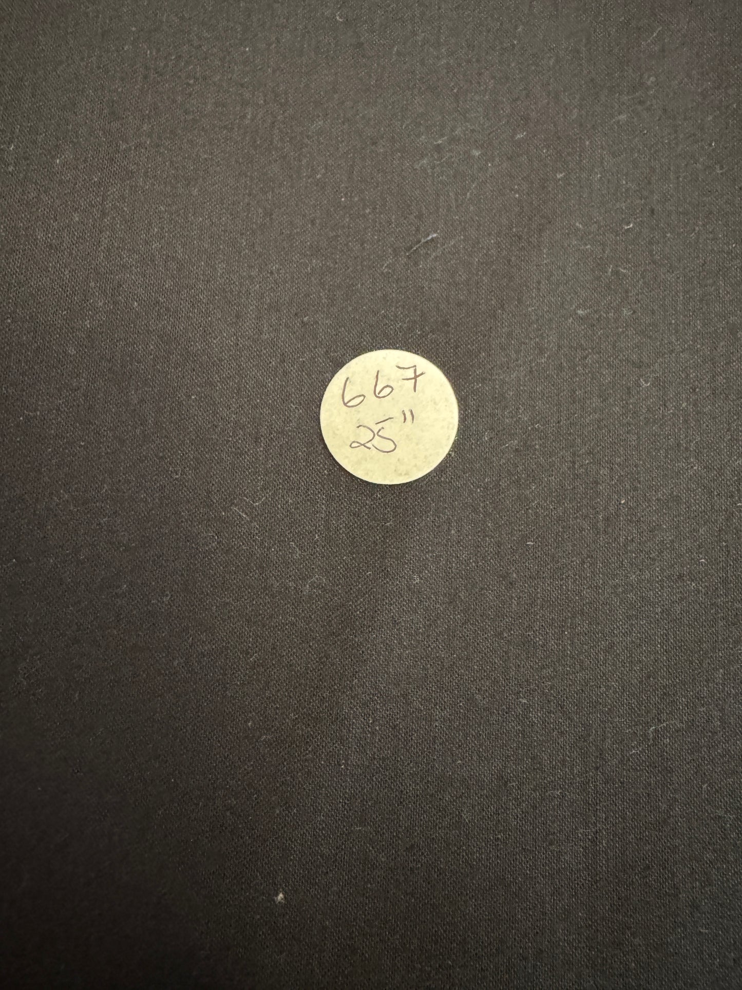Remnant- 97/3 Cotton Spandex Black Brushed Twill- 25" #667