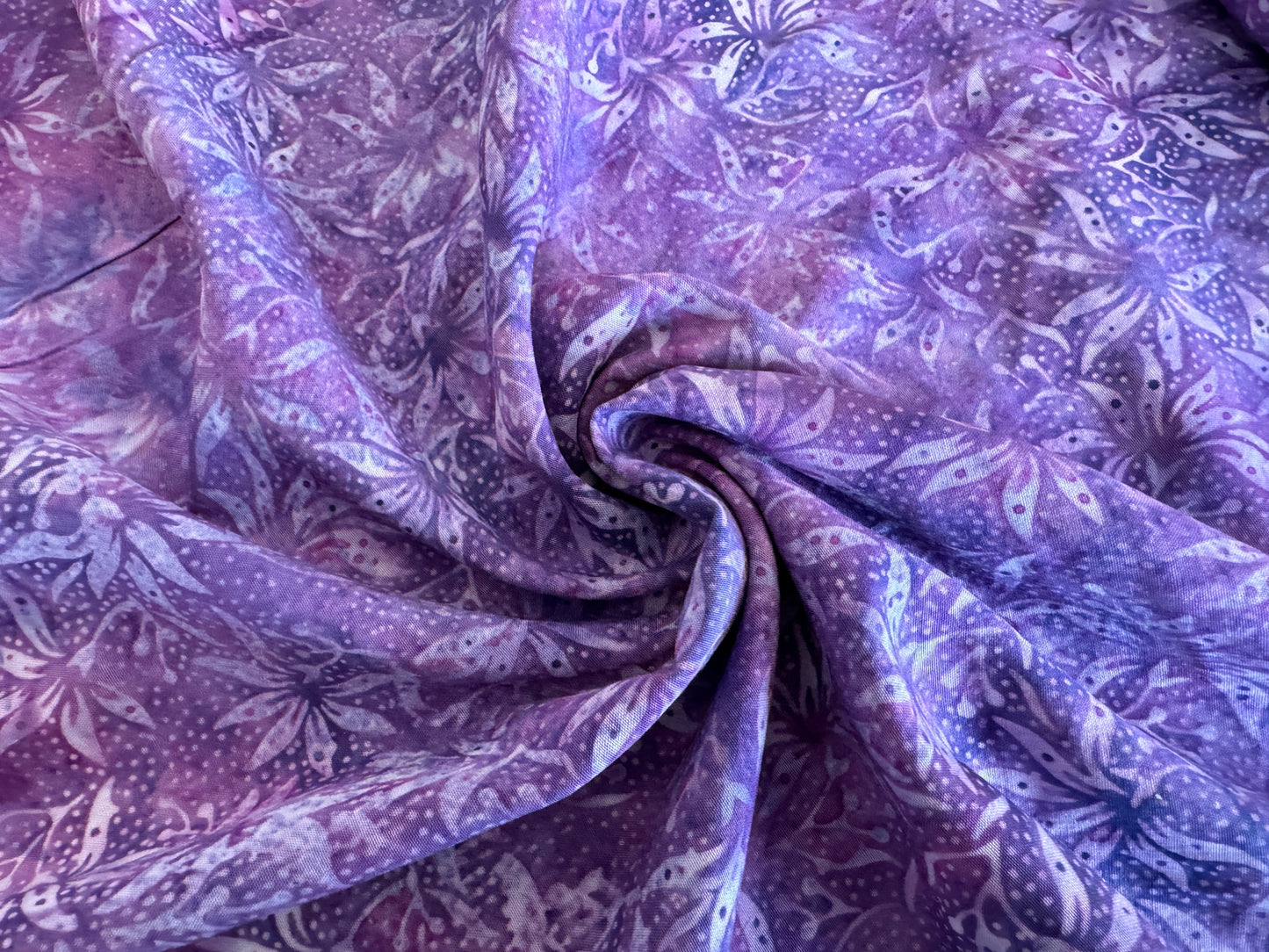 Batik Rayon Challis - Lilac Fairy - Shades of Purple and Pink