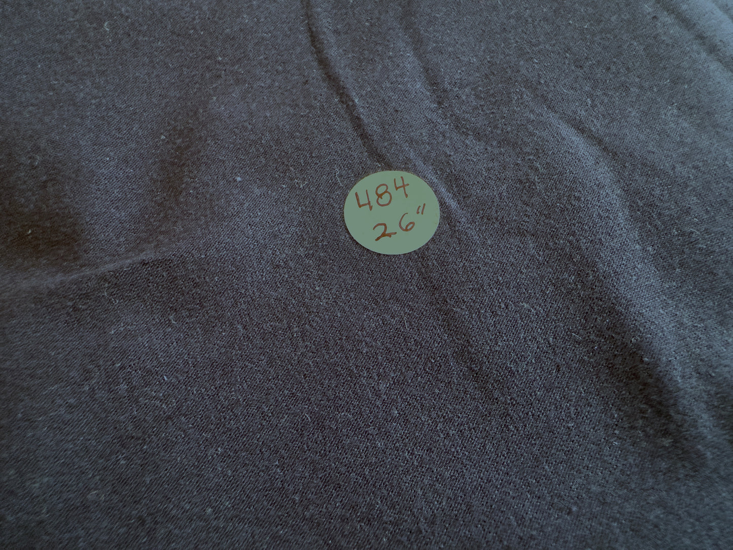Bargain Jersey- Cotton Lycra Remnant "Navy" 26" #484