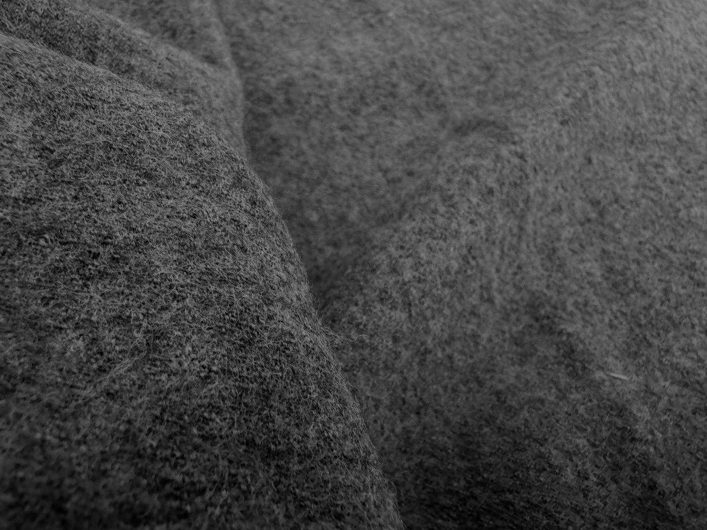 100% Washed Wool Knit - Smoke