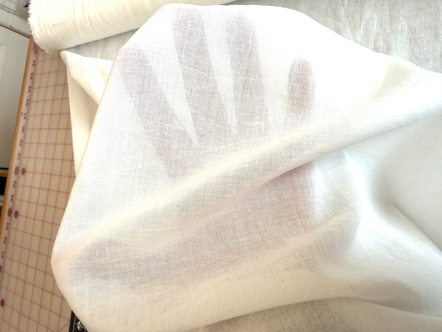 100% Cotton Sheer Lawn for Layering - Optic Whitwe
