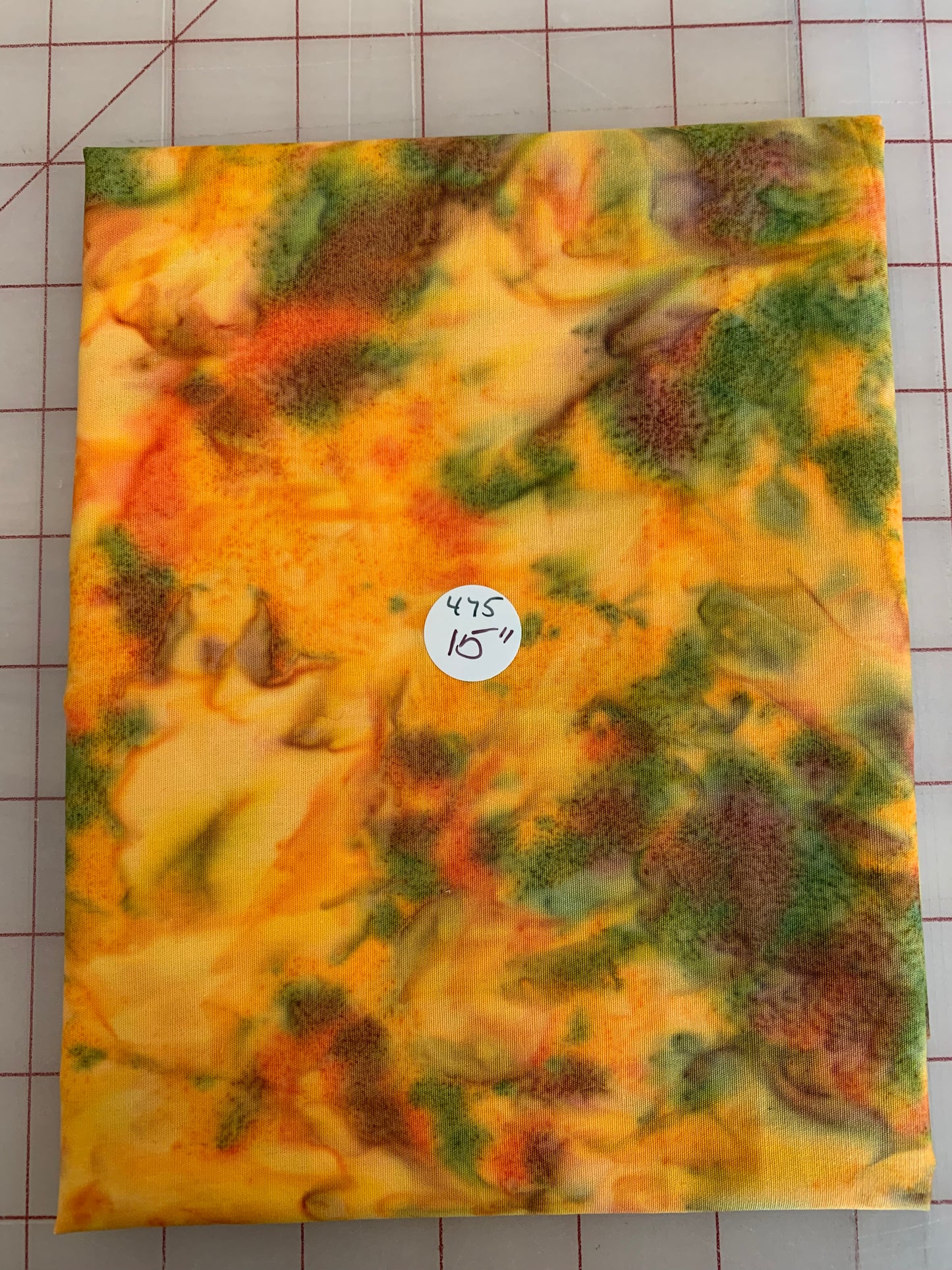 REMNANT Cotton Batik "October Sunset" 15" #475