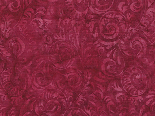 Batik Rayon Challis - Let Them Eat Cake - Deep Magenta