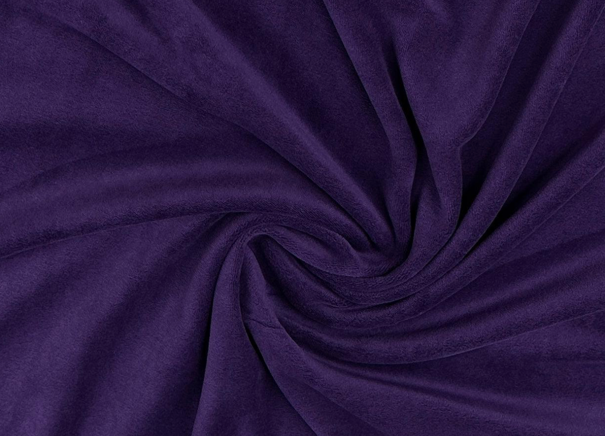 Organic Cotton Knit Velour - Deep Purple