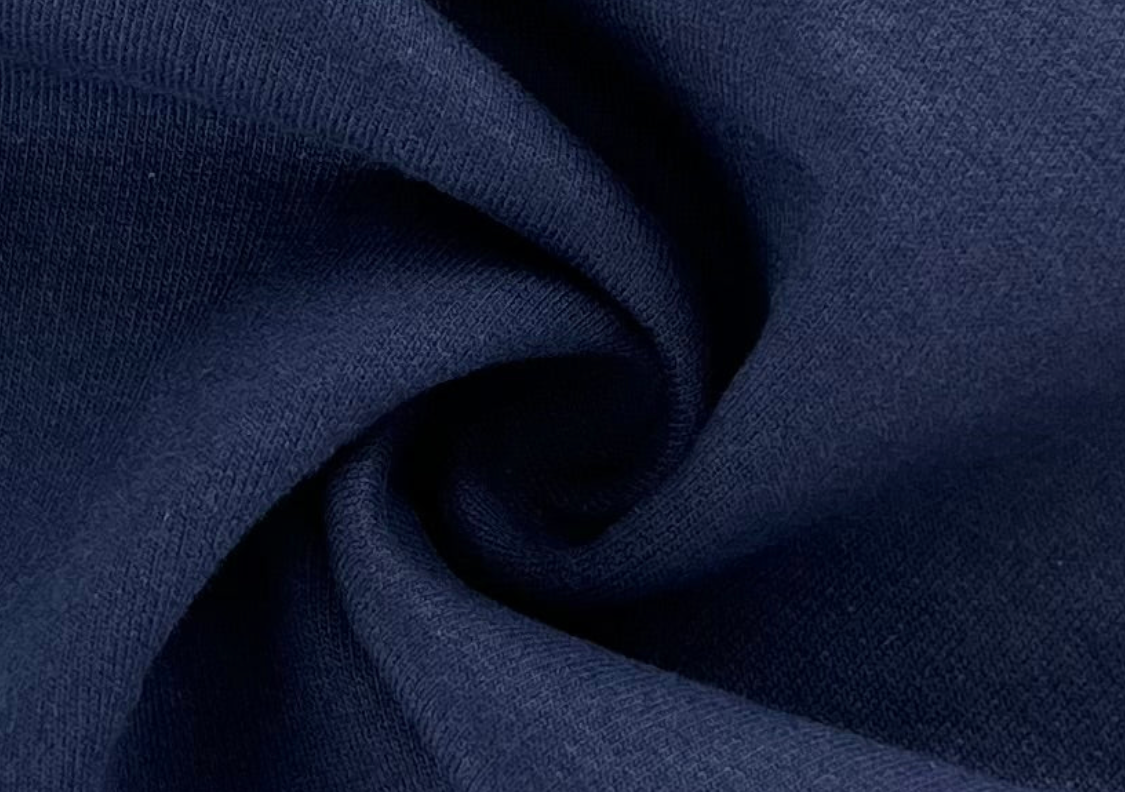 100% Cotton Sweatshirt Fleece - Navy