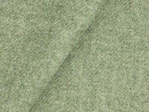 100% Heavy Weight Fulled Wool Coating - Light Sage & Natural Heather