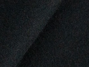 100% Heavy Weight Fulled Wool Coating - Black Melton