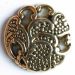 Metal Filigree Button - Bright Gold - 20mm/ Just a tic over 3/4"