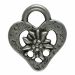 Metal Lacing Loop Button - Antique Tin - 18mm/ 3/4"