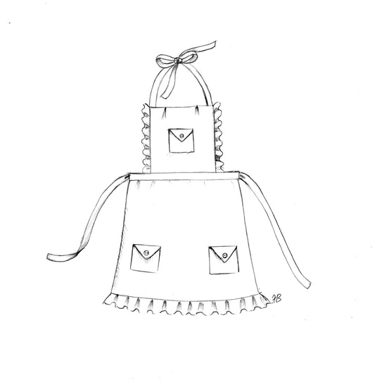 Biscuit Baker's Apron  - Pattern and Kit - FREE SHIPPING