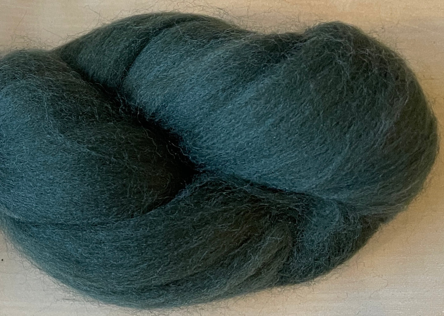 100% Merino Wool Roving - Bottle Green