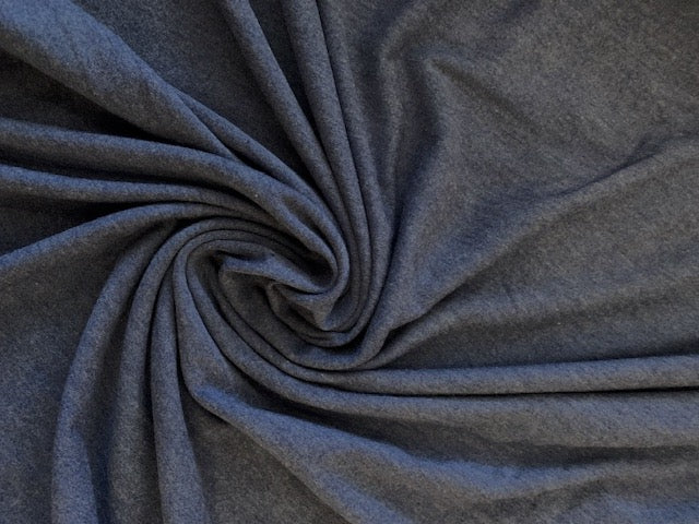 Bamboo Organic Cotton Spandex Jersey - Heather Indigo