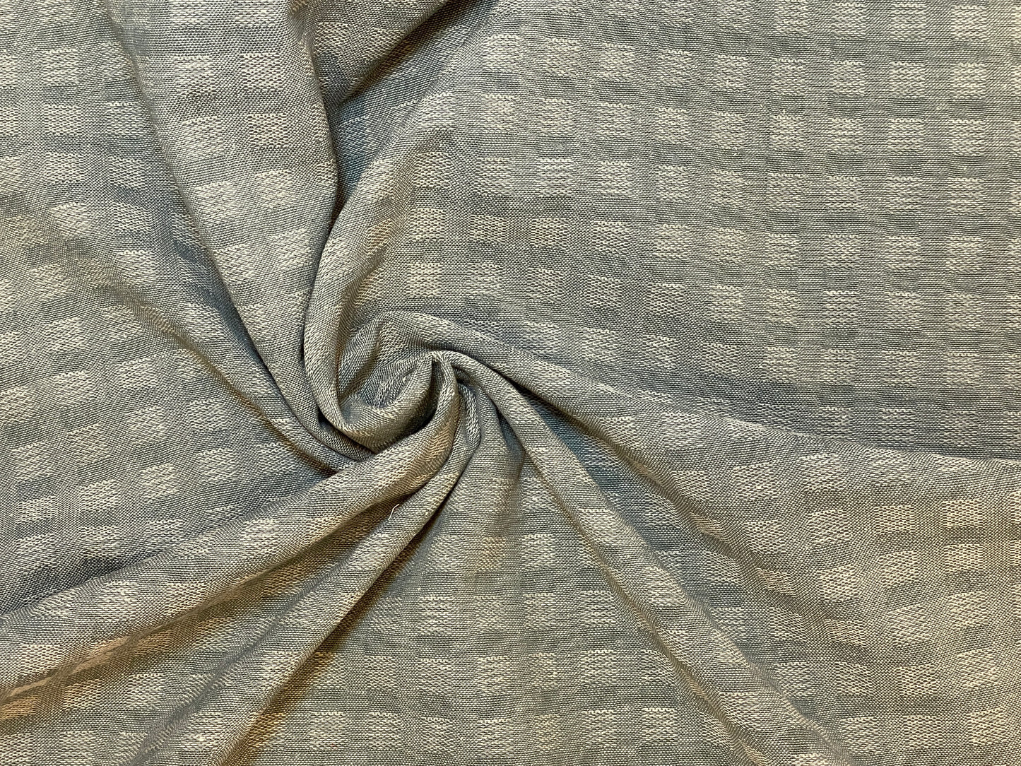 Sage Green Basket Weave - Yarn-Dyed Dobby Weave - 100% Cotton