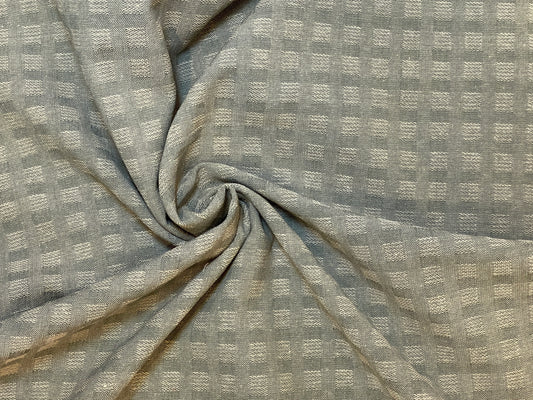 Sage Green Basket Weave  -  Yarn-Dyed Dobby Weave - 100% Cotton