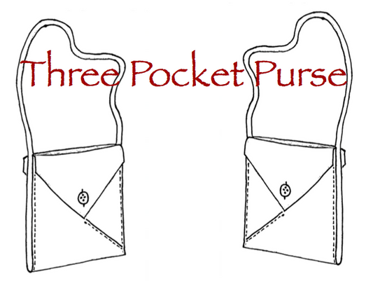 Three Pocket Purse  Card Pattern - HARD COPY OR DIGITAL DOWNLOAD