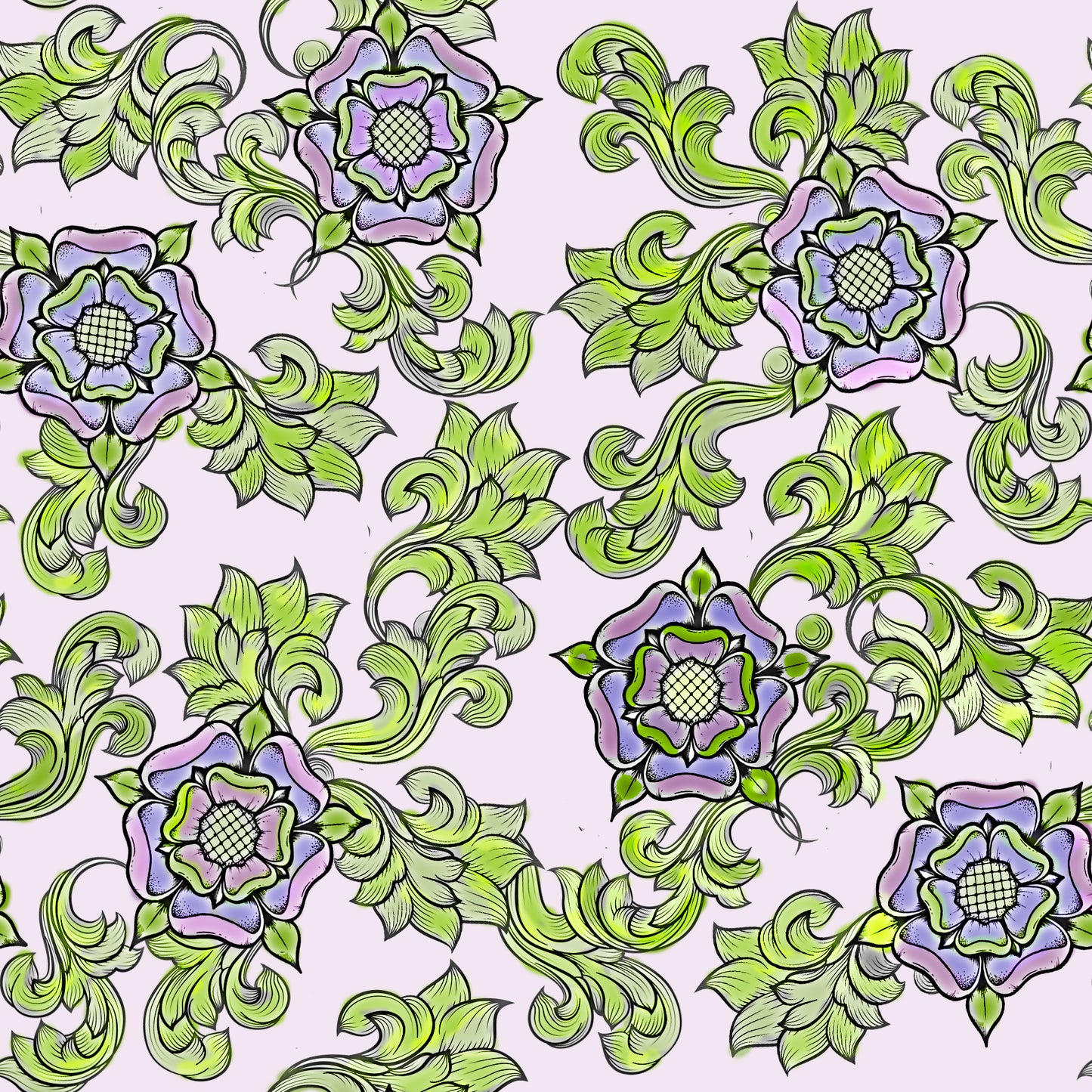Tudor Rose Exclusive Print - Ecru
