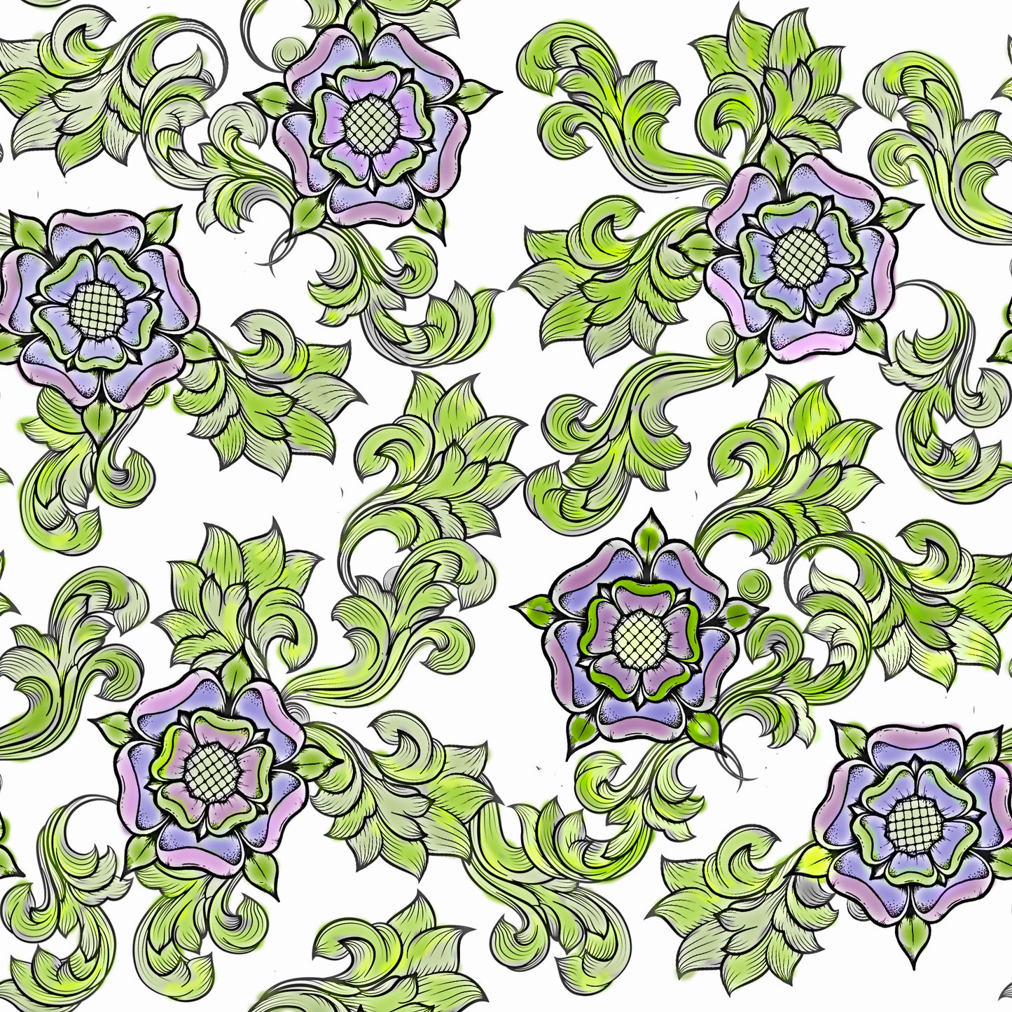 Tudor Rose Exclusive Print - Ecru