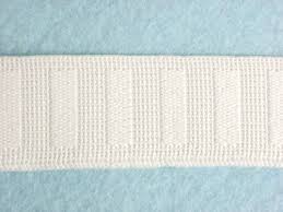 1" Braided Elastic -White Non-Roll