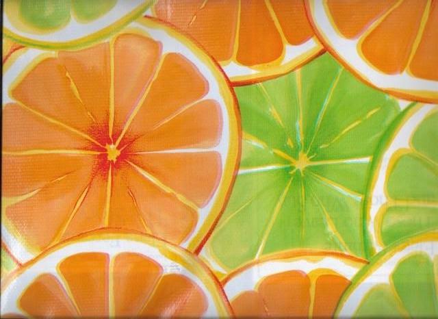 Oil Cloth - Sliced Citrus