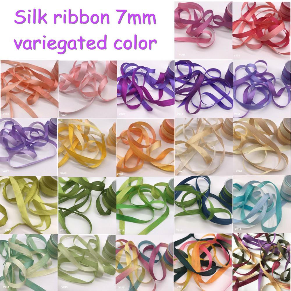 1/4 Wide Pure Silk Ribbon - Great for ribbon embroidery - Choose your