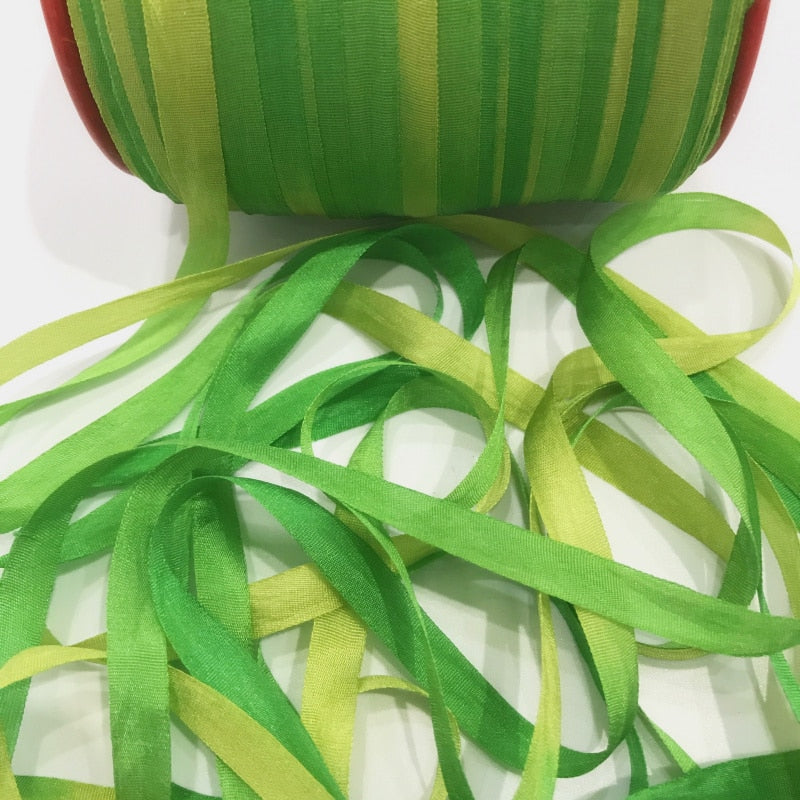 Pure Silk 1/4" Ribbon - New Grass
