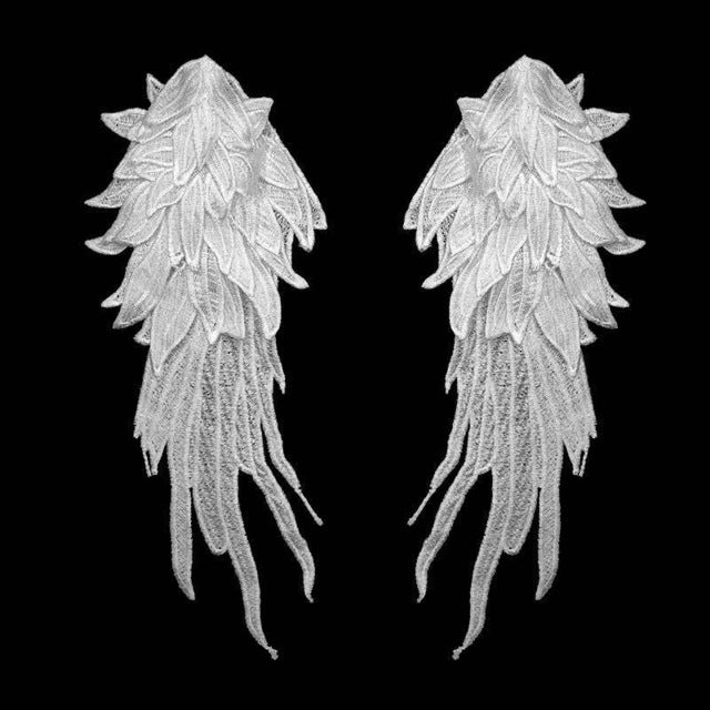 Lace Wings for Your Top, Dress, Jacket, or Sweater - Black or White