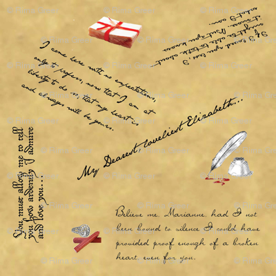 Love Letters From Jane Exclusive Print - Jane Austen Quotes