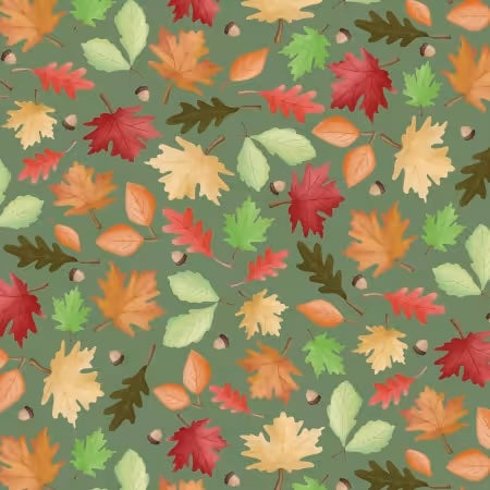 100% Cotton - Quilting Weight - Turning A New Leaf