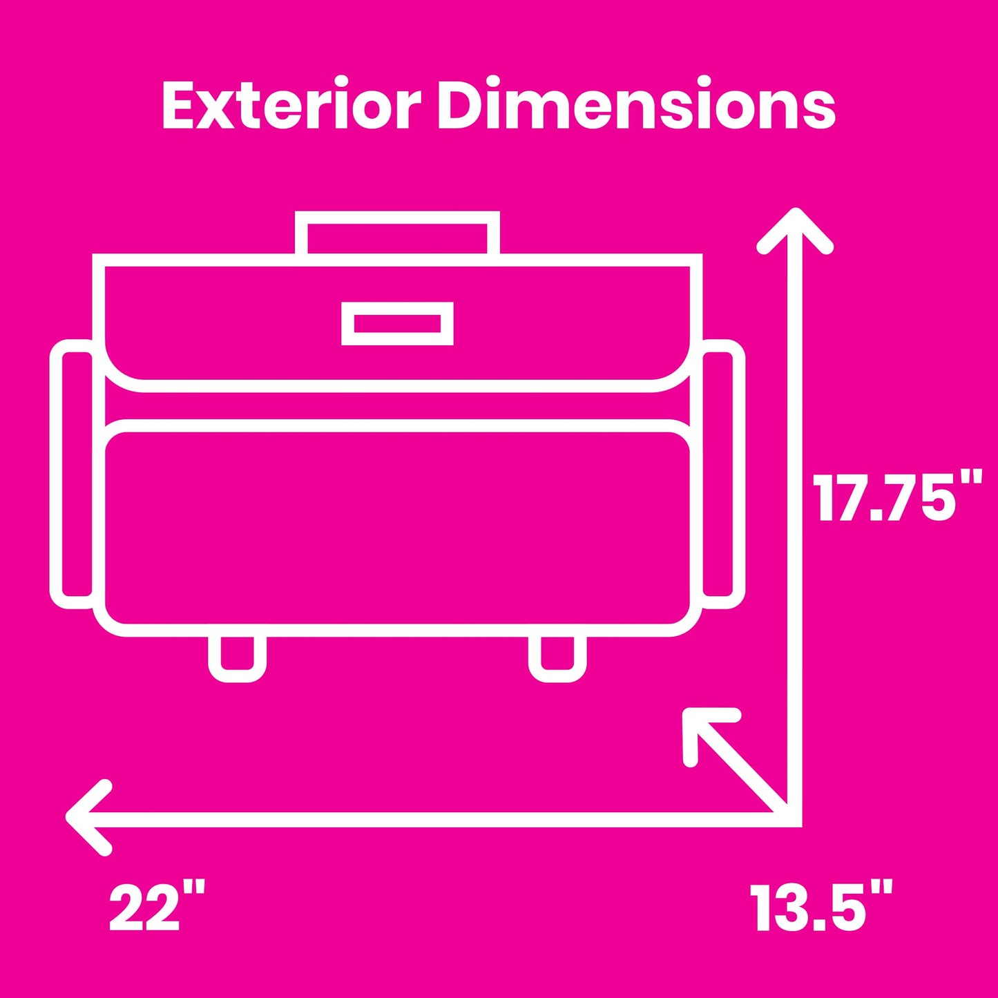 XL Rolling Sewing Machine Case