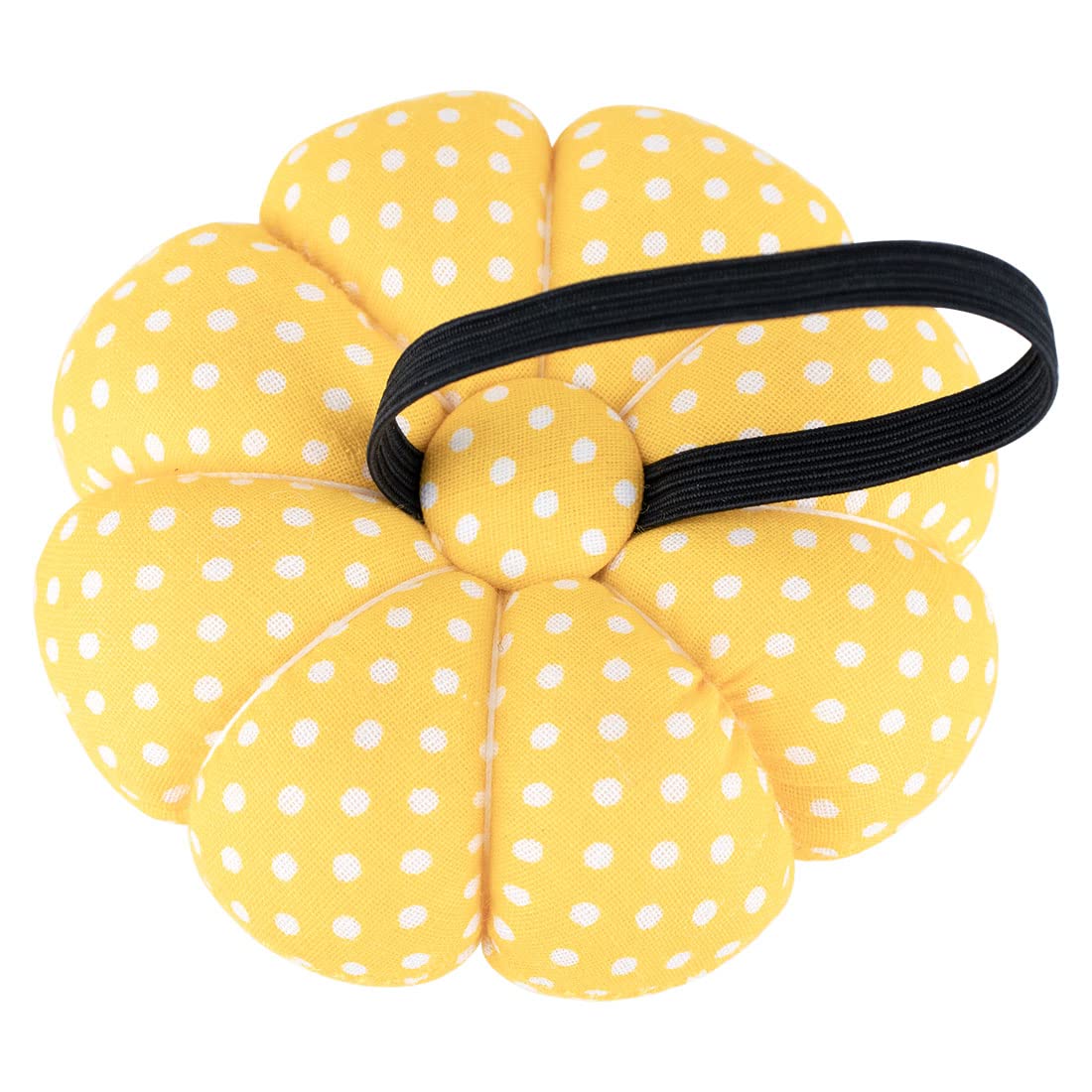 Rolybag Pin Cushions Wrist Pins Cushions with Elastic Strap Pumpkin Needle for Sewing Cushion Pincushions for Needlework or DIY Crafts(Yellow）