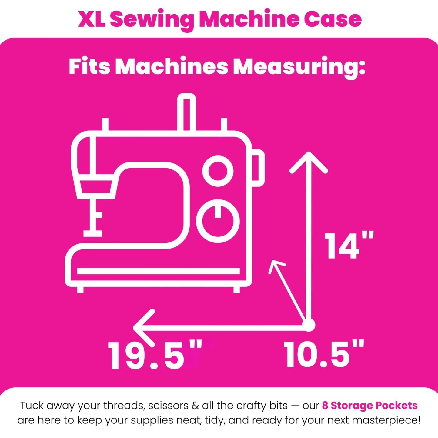 XL Rolling Sewing Machine Case