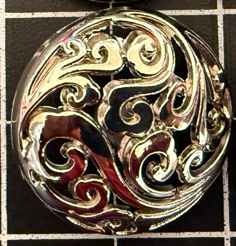 Mystic Waves Buttons - Bright Silver or Black Steel